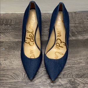 Sam Elden Denim Heels